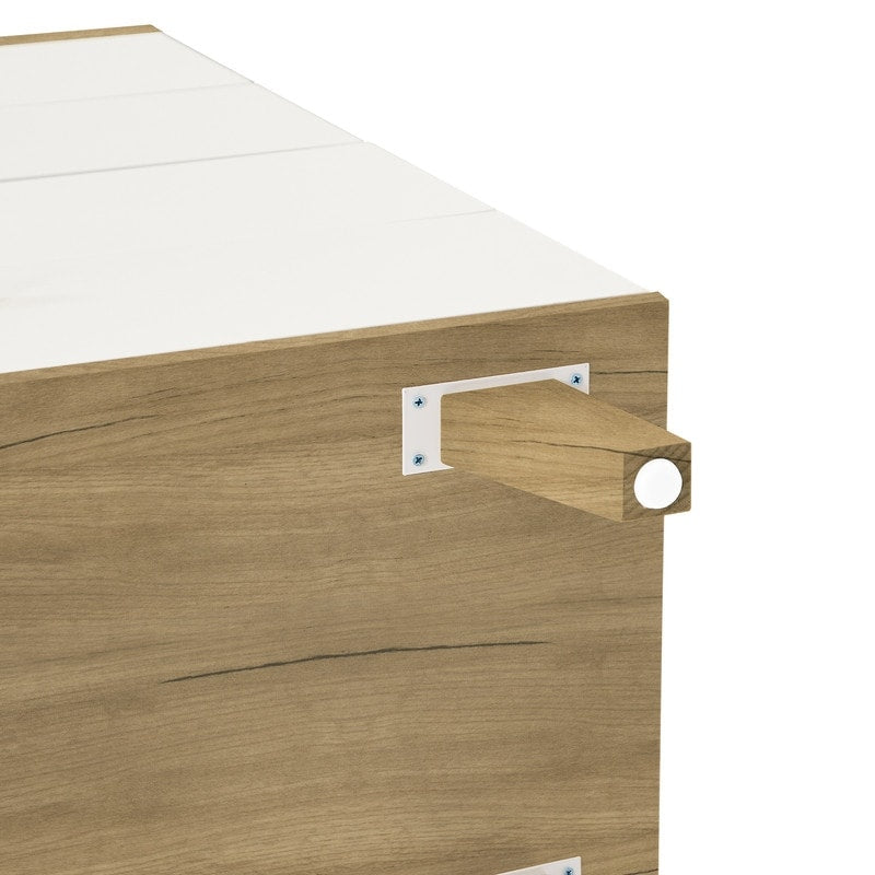 Rosewood White 4-Drawer Chest Storage Cabinet Dresser Organizer