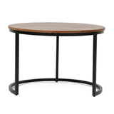 Rosher Modern Industrial Handcrafted Mango Wood Nested Tables (Set of 3) by Christopher Knight Home