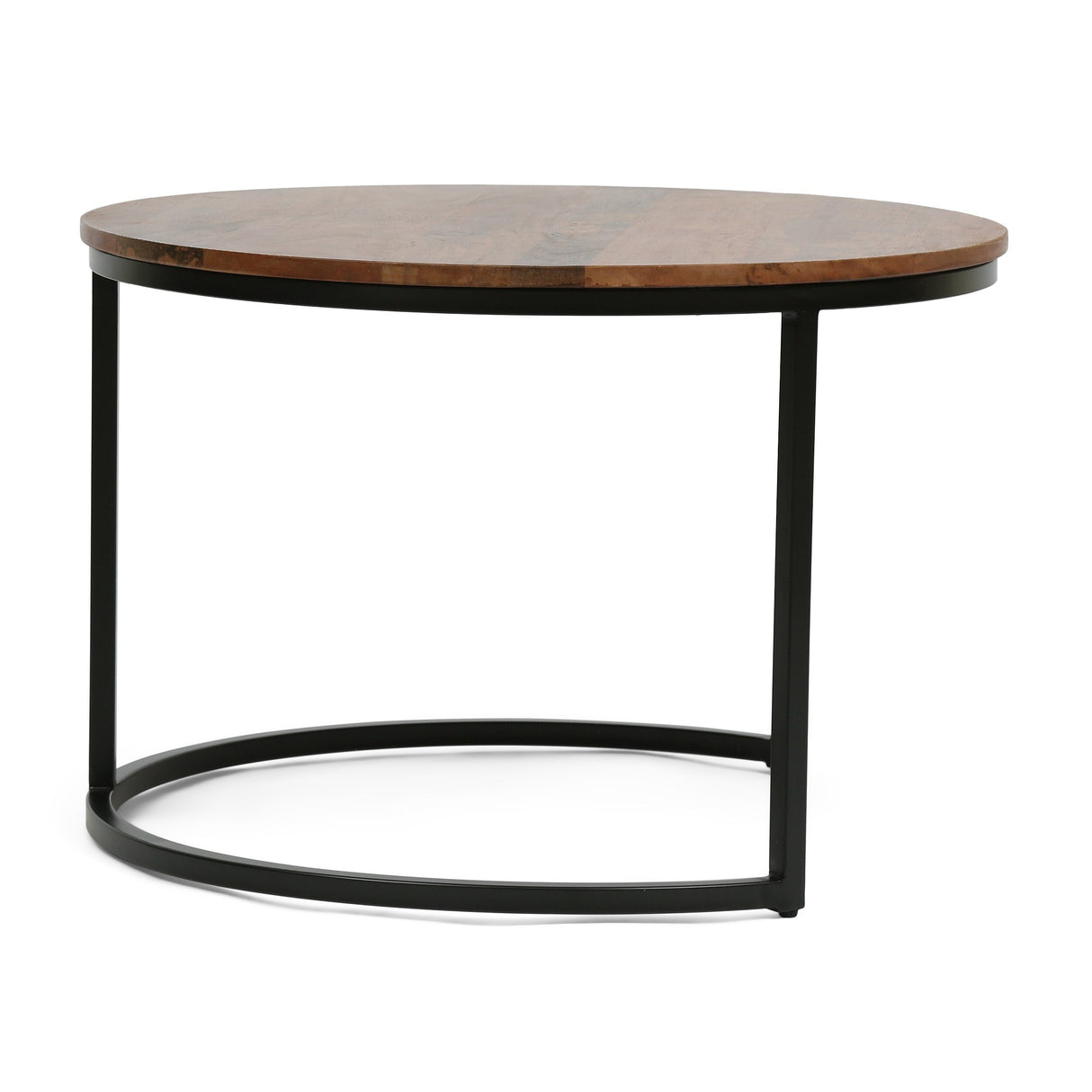 Rosher Modern Industrial Handcrafted Mango Wood Nested Tables (Set of 3) by Christopher Knight Home