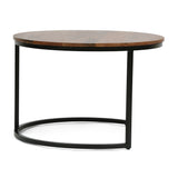 Rosher Modern Industrial Handcrafted Mango Wood Nested Tables (Set of 3) by Christopher Knight Home