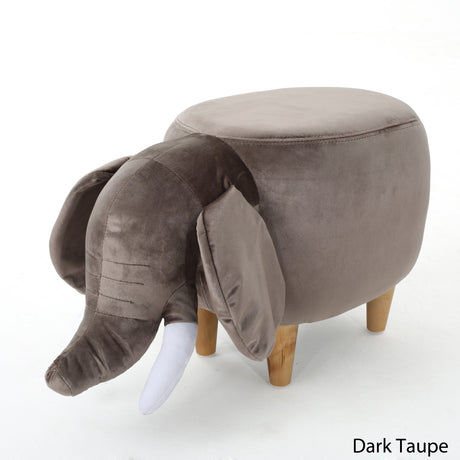 Rosie Velvet Elephant Ottoman by Christopher Knight Home