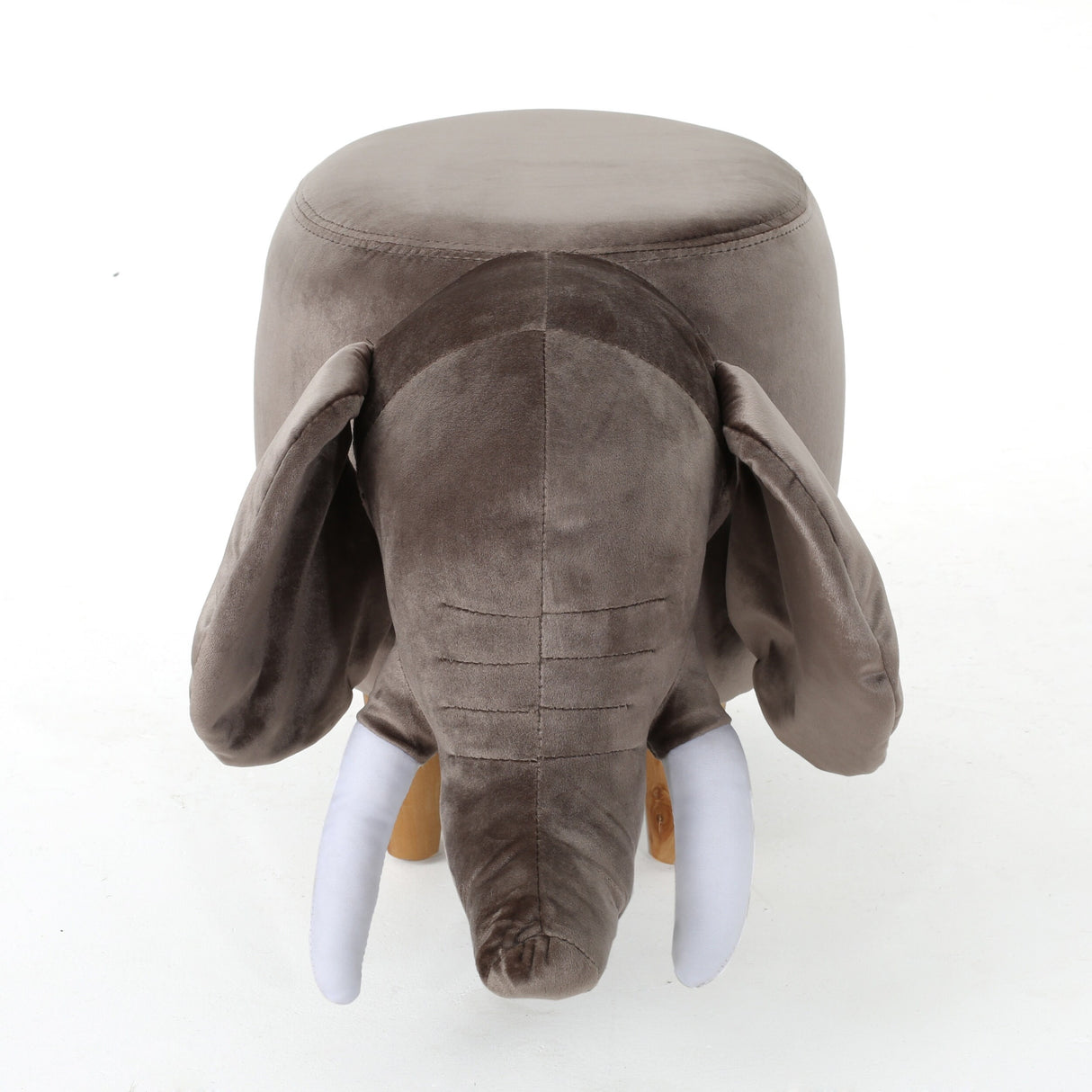 Rosie Velvet Elephant Ottoman by Christopher Knight Home