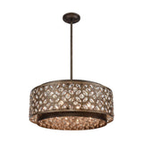 Elk Home Rosslyn Mocha With Metal Shade 6 Light Chandelier
