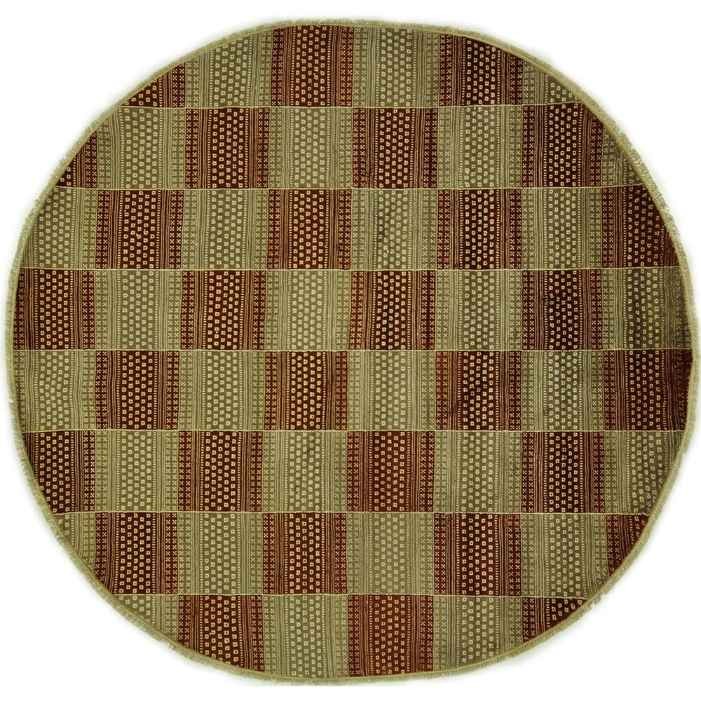 Roud Multicolor High Kpsi Super Fine Gabbeh Hand-knotted Wool Area Rug (8'2 x 8'2)