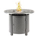 Round 34 in. x 34 in. Aluminum Propane Fire Pit Table with Glass Beads, Two Covers, Lid, 37,000 BTUs - N/A