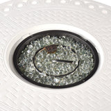 Round 34 in. x 34 in. Aluminum Propane Fire Pit Table with Glass Beads, Two Covers, Lid, 37,000 BTUs - N/A