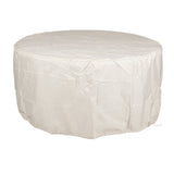 Round 34 in. x 34 in. Aluminum Propane Fire Pit Table with Glass Beads, Two Covers, Lid, 37,000 BTUs - N/A