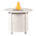 Round 34 in. x 34 in. Aluminum Propane Fire Pit Table with Glass Beads, Two Covers, Lid, 37,000 BTUs - N/A