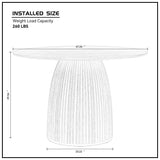 Round Dining Table Modern Wood Kitchen Table 47.24" Circular Tabletop for Leisure Coffee Table OAK.
