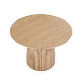 Round Dining Table Modern Wood Kitchen Table 47.24" Circular Tabletop for Leisure Coffee Table OAK.