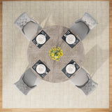 Round Dining Table for 4, 47 Inch Farmhouse Kitchen Table