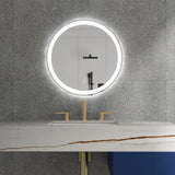 Round Frameless Anti-Fog Wall-Mount LED Bathroom Vanity Mirror