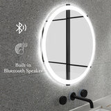 Round Frameless Anti-Fog Wall-Mount LED Bathroom Vanity Mirror
