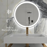 Round Frameless Anti-Fog Wall-Mount LED Bathroom Vanity Mirror