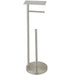 Round Free Standing Toilet Paper Holder with Top Storage Shelf