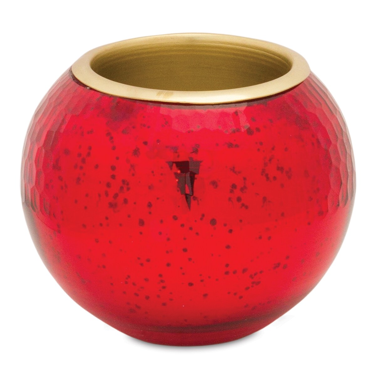 Round Mercury Glass Votive Holder with Metal Insert (Set of 2)