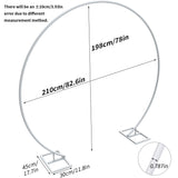 Round Metal Arch Wedding Backdrop Stand Outdoor Party Arbors Hoop Arch