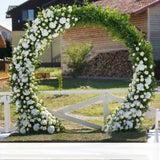 Round Metal Arch Wedding Backdrop Stand Outdoor Party Arbors Hoop Arch
