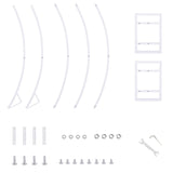 Round Metal Arch Wedding Backdrop Stand Outdoor Party Arbors Hoop Arch