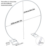 Round Metal Arch Wedding Backdrop Stand Outdoor Party Arbors Hoop Arch