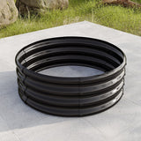 Round Metal Raised Beds Planter Box for Flowers, Herbs, Fruits