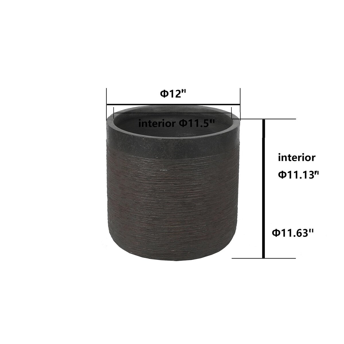 Round MgO Fiberclay Planter