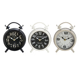 Iron Vintage Clock No Theme (Set of 3) - 6 x 3 x 8Round