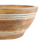 Brown Wood Mediterranean Serving Bowl (Set of 3) - 12 x 12 x 5