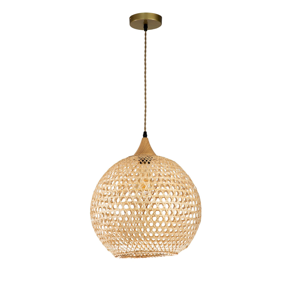 Round Rattan Pendant Light
