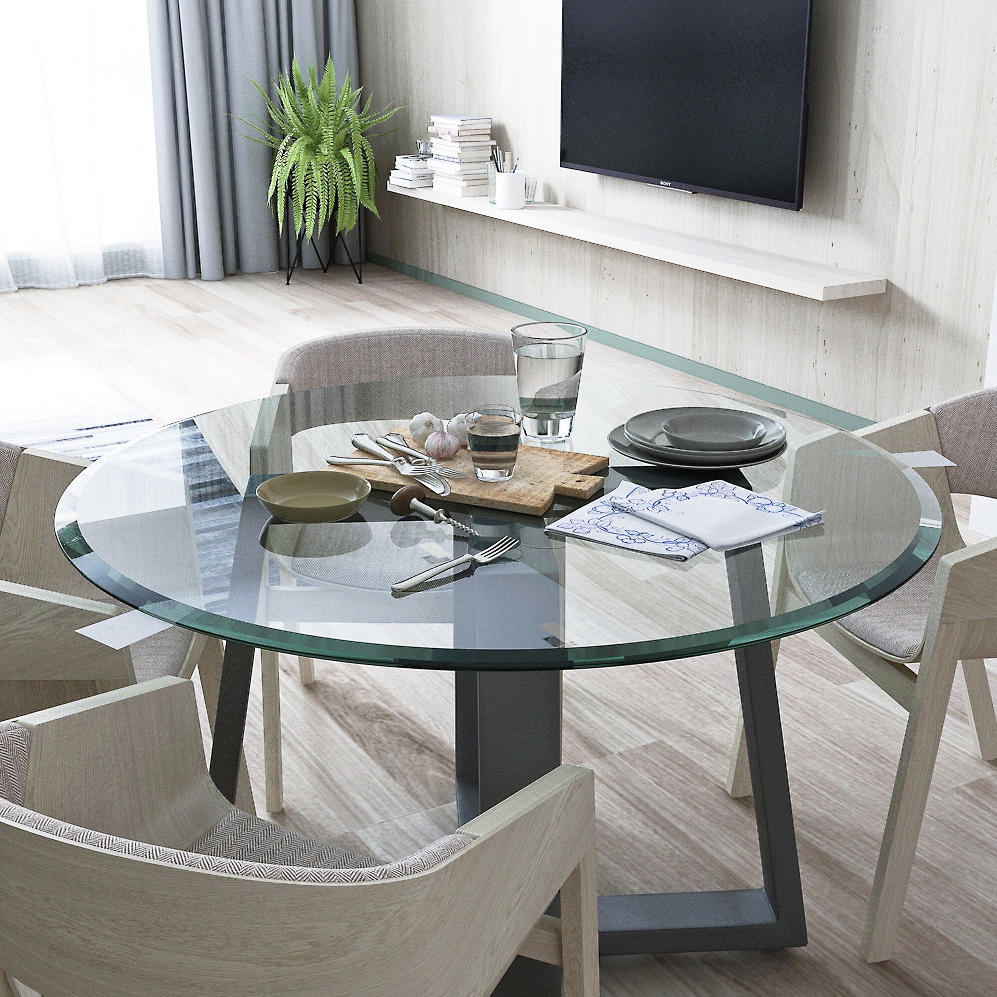 Heavy glass dining table discount