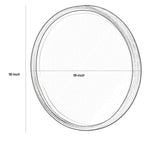 Round Wall Mirror with Tarnished Design and Keyhole Hanger, Set of 2, Black