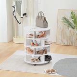 Round pushable wooden shoe cabinet on wheels