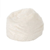 Rounded Faux Fur Bean Bag With Softness And Comfort