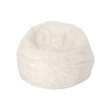 Rounded Faux Fur Bean Bag With Softness And Comfort
