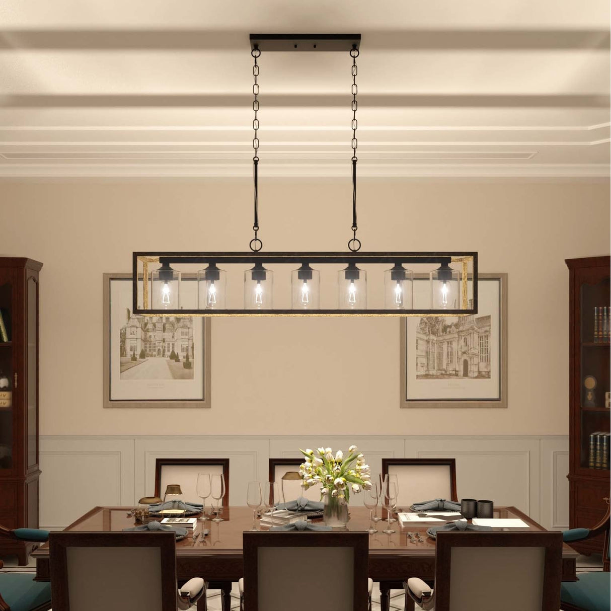 Roundhil 7-light Modern Farmhouse Kitchen Island Pendant Lighting