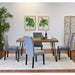 Roundhill Furniture Ashzo 5-Piece Dining Set, Hairpin Dining Table with 4 Chairs