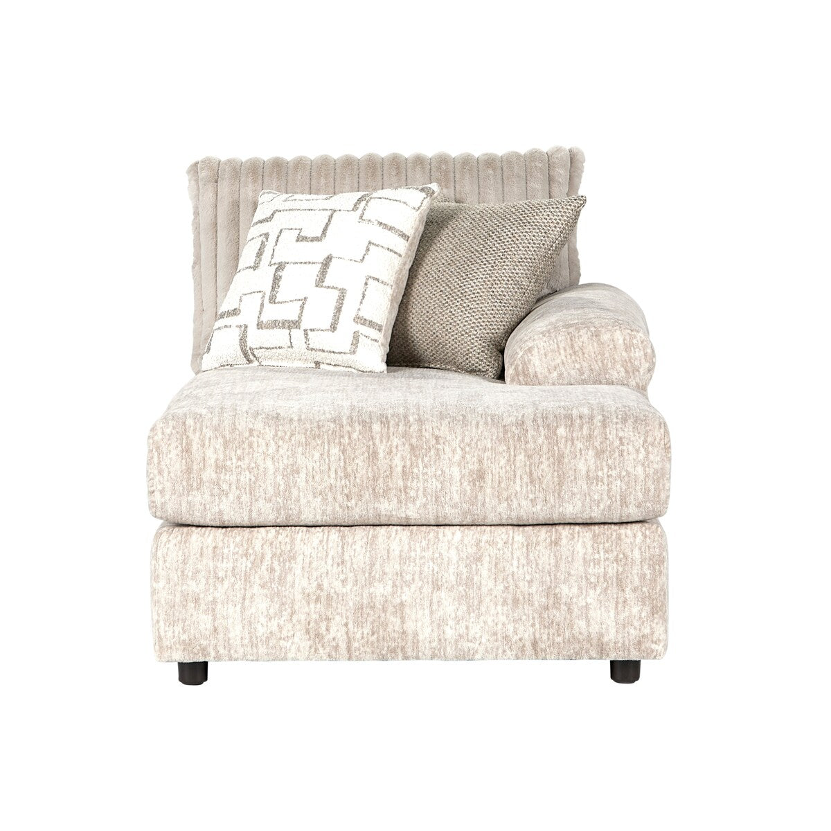 Roundhill Furniture Nason Wide Wale Corduroy Sectional Sofa Chaise with Armchair and Ottoman