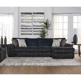 Roundhill Furniture Nason Wide Wale Corduroy Sectional Sofa Chaise with Armchair and Ottoman
