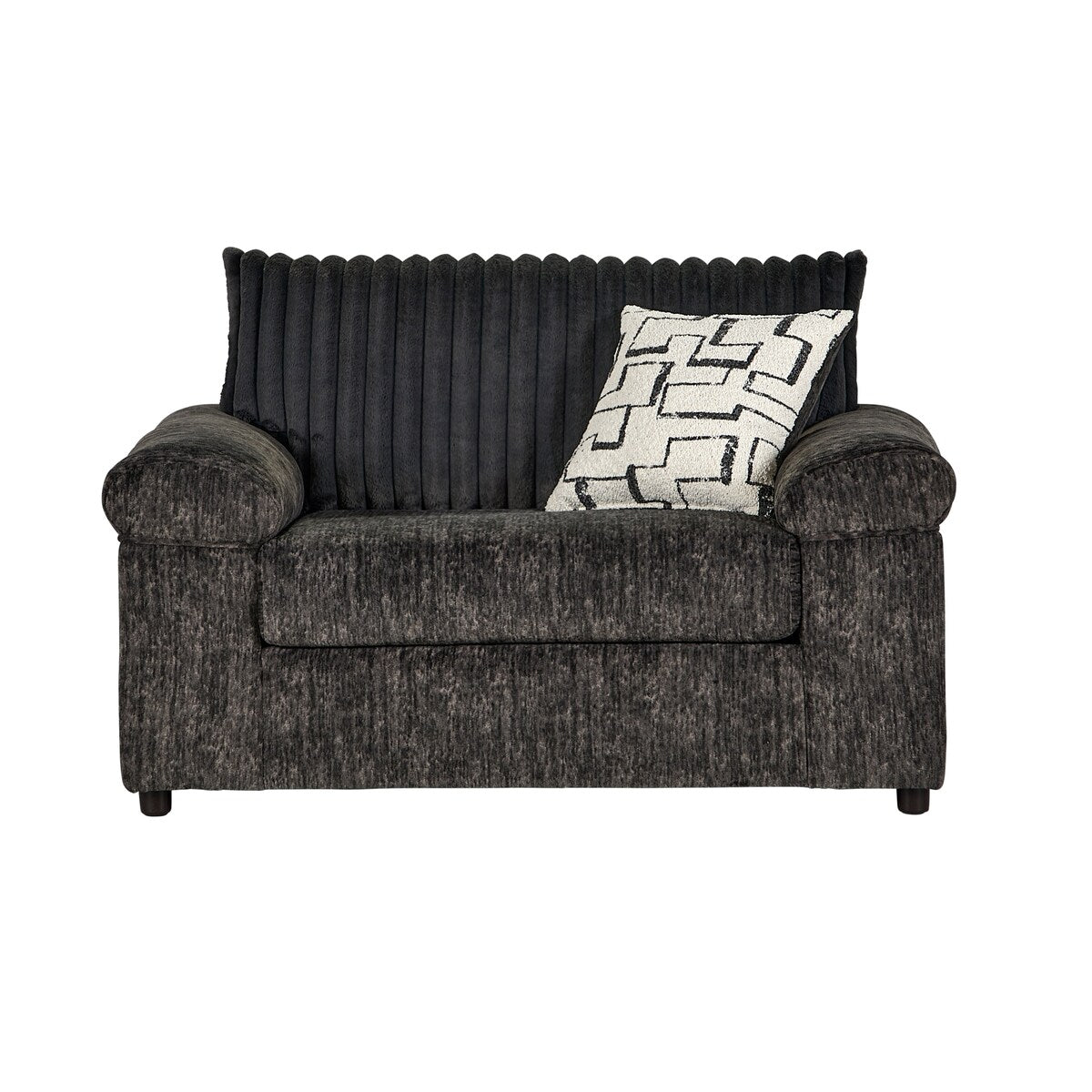 Roundhill Furniture Nason Wide Wale Corduroy Sectional Sofa Chaise with Armchair and Ottoman