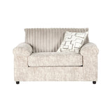 Roundhill Furniture Nason Wide Wale Corduroy Sectional Sofa Chaise with Armchair and Ottoman