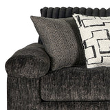 Roundhill Furniture Nason Wide Wale Corduroy Sectional Sofa Chaise with Armchair and Ottoman