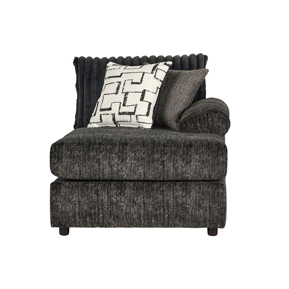 Roundhill Furniture Nason Wide Wale Corduroy Sectional Sofa Chaise with Armchair and Ottoman