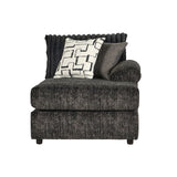 Roundhill Furniture Nason Wide Wale Corduroy Sectional Sofa Chaise with Armchair and Ottoman