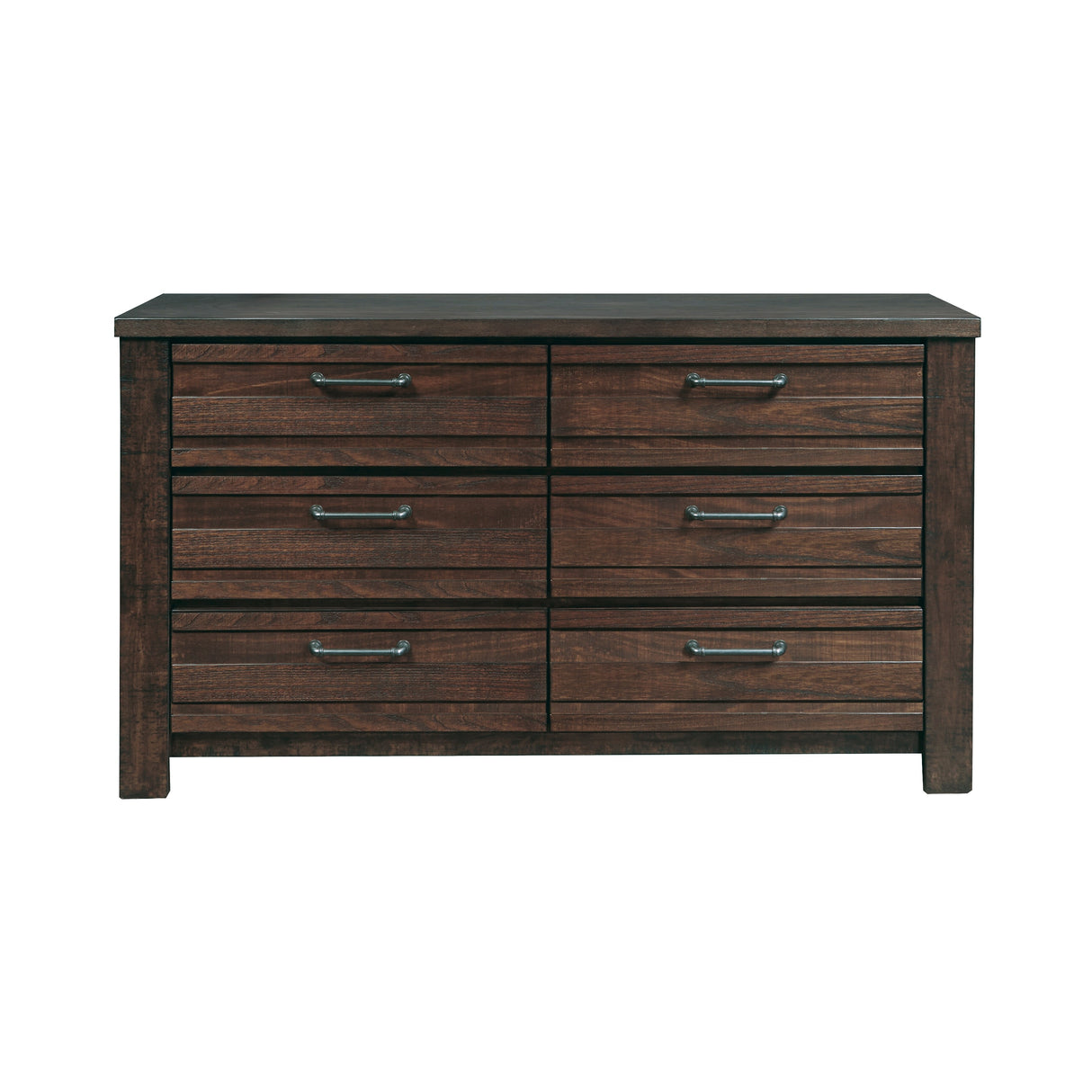 Roundhill Furniture Sedona Transitional Wood 6-Drawer Dresser in Espresso