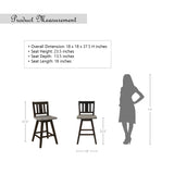 Roux Swivel Counter Height Barstool (Set of 2)