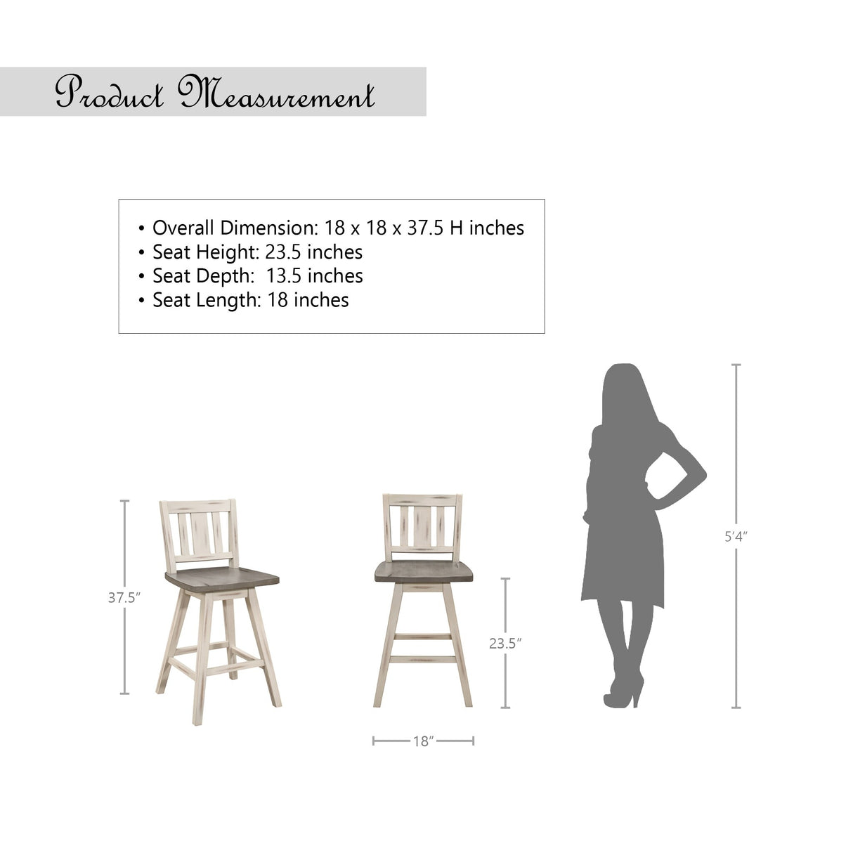 Roux Swivel Counter Height Barstool (Set of 2)