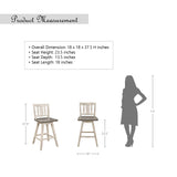Roux Swivel Counter Height Barstool (Set of 2)
