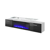 Rova EF Electric Fireplace Modern 75" TV Stand