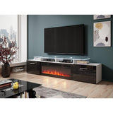 Rova EF Electric Fireplace Modern 75" TV Stand