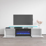 Rova EF Electric Fireplace Modern 75" TV Stand